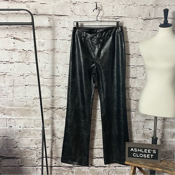 Fashion Nova Pants - Fashion Nova Women’s Croc Faux Leather Pants